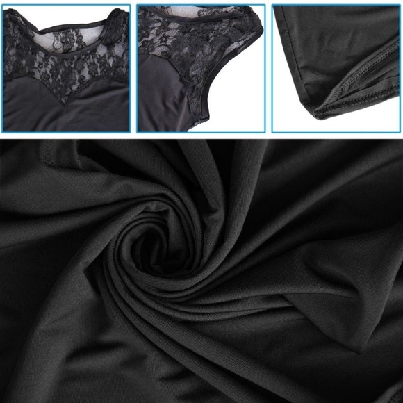 New Lace Black Mini Dress - Picture 6 of 7